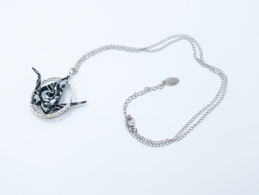 Chronic Baubles Origami "Dark Washi Crane" Necklace