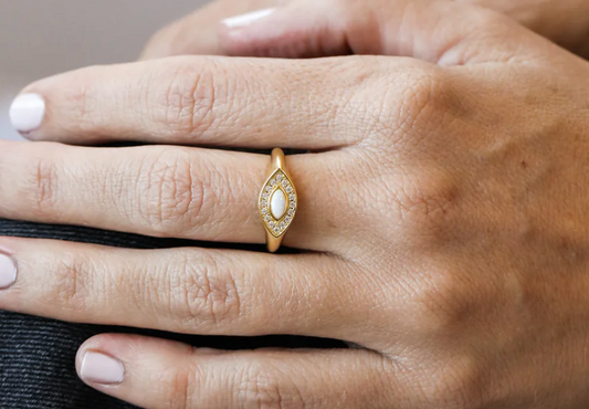 JaxKelly "Opal Evil Eye" Ring