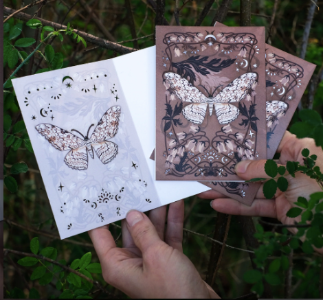 Moth & Myth White Witch Moth 'Pop-Out' Greeting Card
