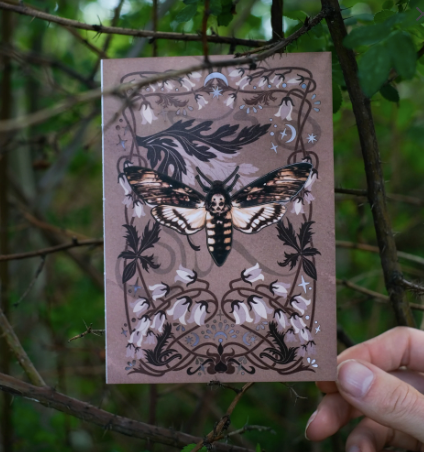 Moth & Myth Death's-Head Hawkmoth 'Pop-Out' Greeting Card