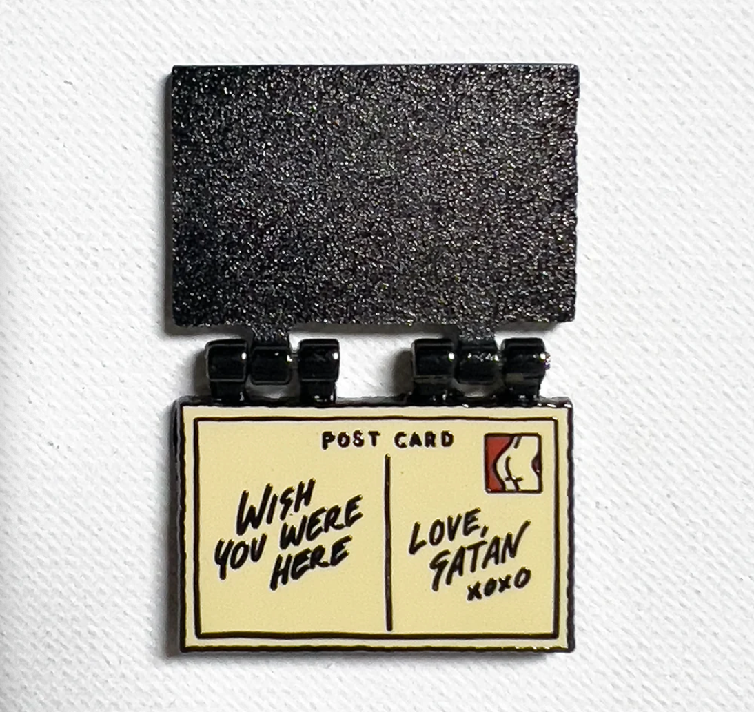 Strike Gently Co. "Hell Postcard" Enamel Pin