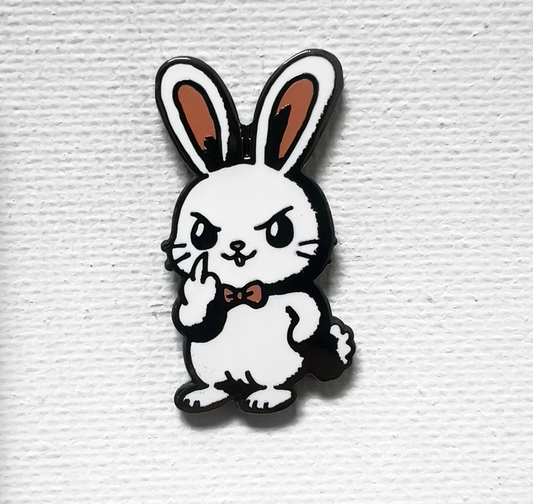 Strike Gently Co. "Angry Bunny" Enamel Pin