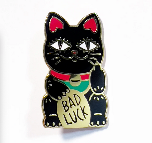 Strike Gently Co. "Unlucky Cat" Enamel Pin