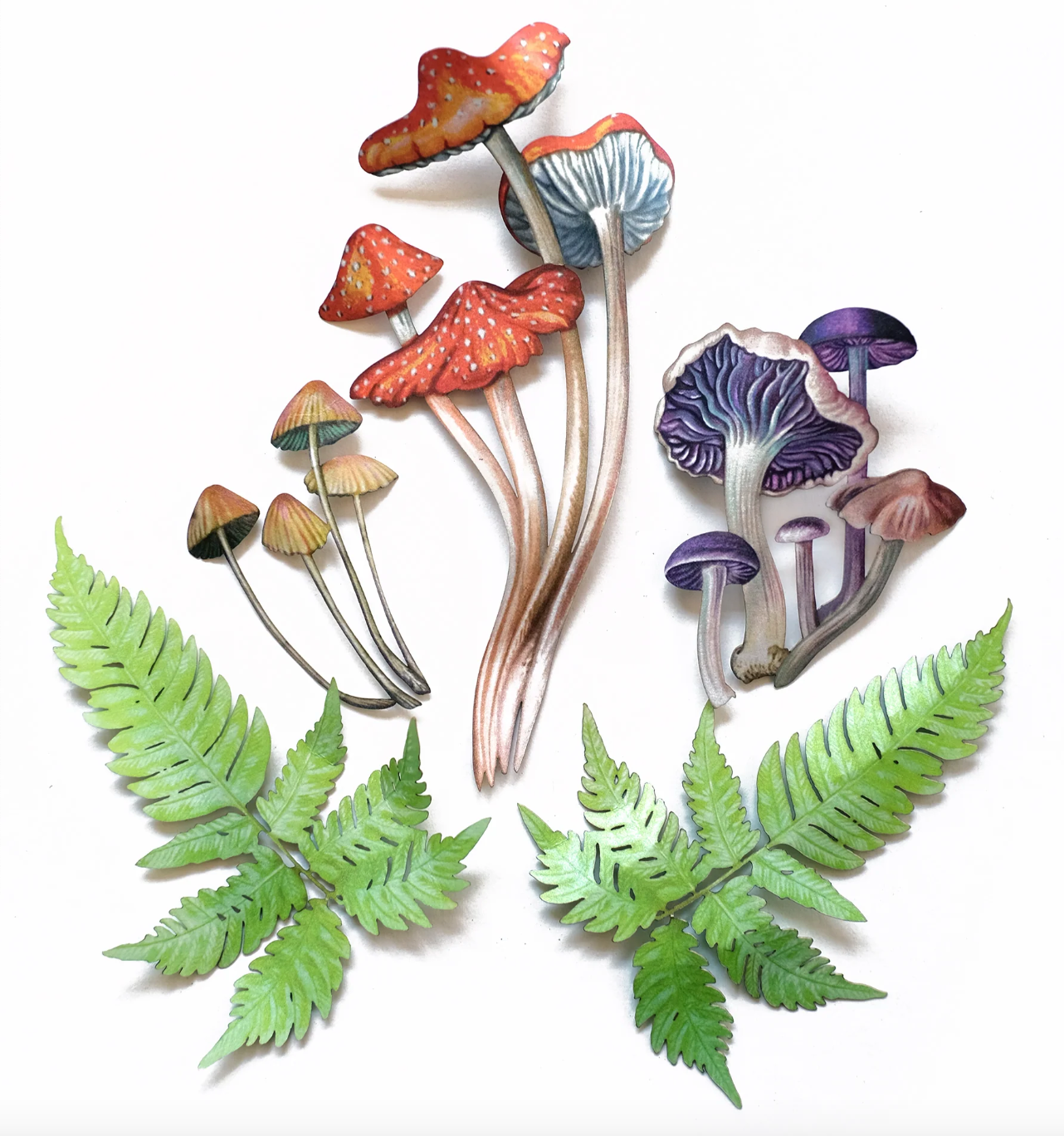 Moth & Myth "Go Ask Alice" Psychedelic Mushrooms & Ferns Set