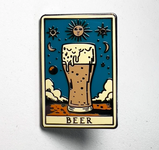 Strike Gently Co. "Beer Tarot Card" Enamel Pin