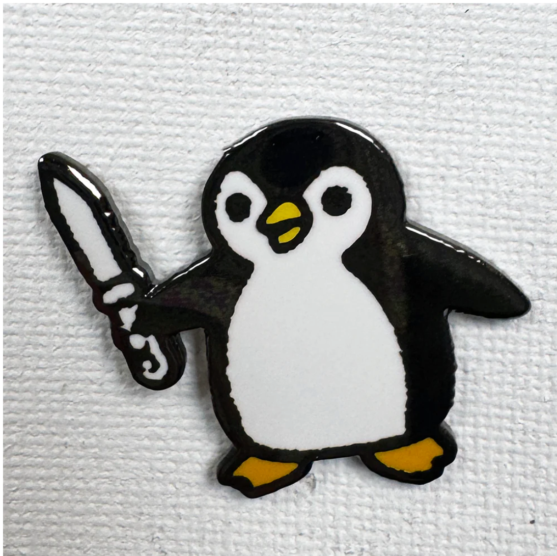 Strike Gently Co. "Knife Penguin" Enamel Pin