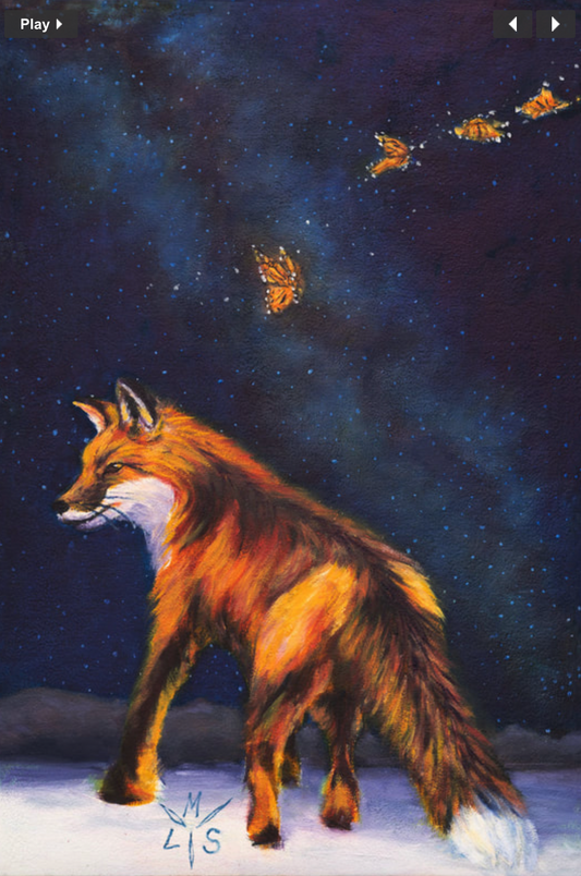 Monica Lisette-Sanchez "Milky Way Over Snow Fox"