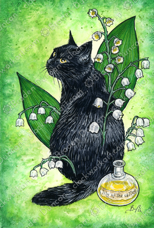 Clockwork Art "Poison Puss: Lily of the Valley" Print