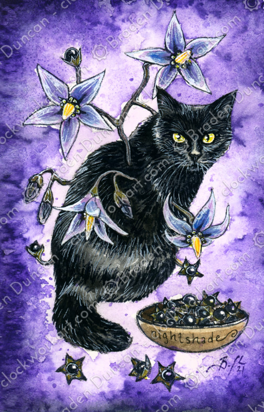 Clockwork Art "Poison Puss: Nightshade" Print