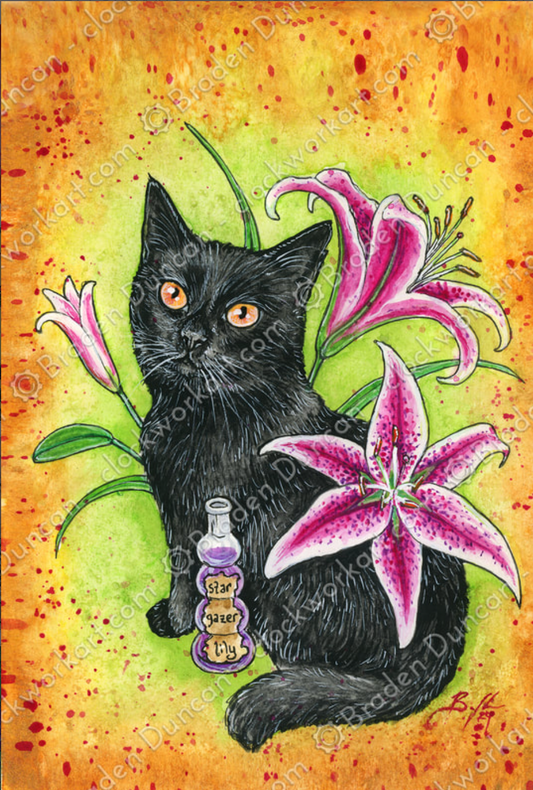 Clockwork Art "Poison Puss: Star Gazer Lily"