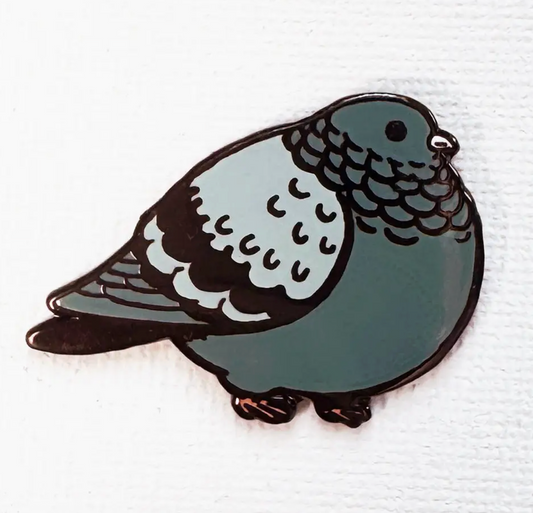 Strike Gently Co. "Fat Pigeon" Enamel Pin