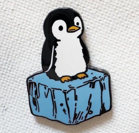 Strike Gently Co. "Ice Cube Penguin" Enamel Pin