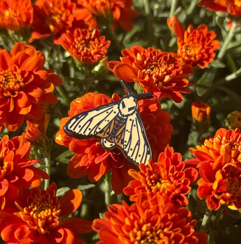Of Moth and Flame "Salt Marsh" Moth Enamel Pin
