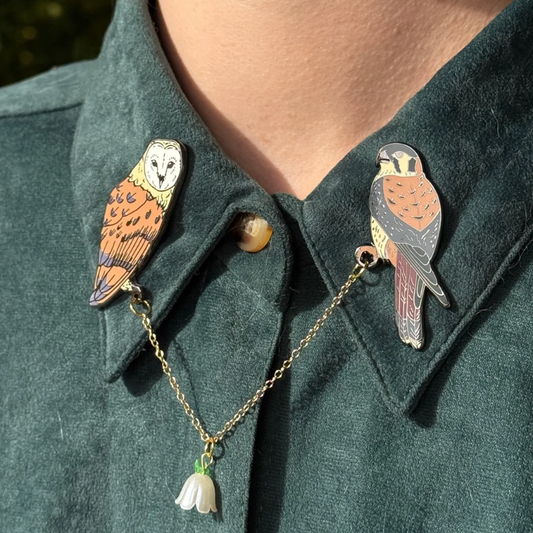 Of Moth and Flame "Raptors" Collar Pin Set