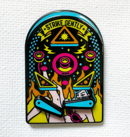 Strike Gently Co. "Pinball" Deluxe Enamel Pin *Pre-Order 1/29*