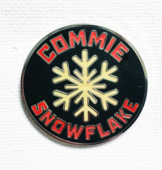 Strike Gently Co. "Commie Snowflake" Enamel Pin *Pre-Order 1/29*