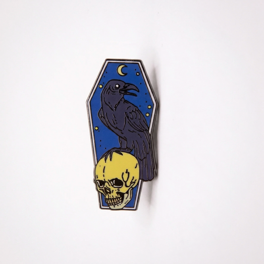 Strike Gently Co. "Crow Skull" Enamel Pin