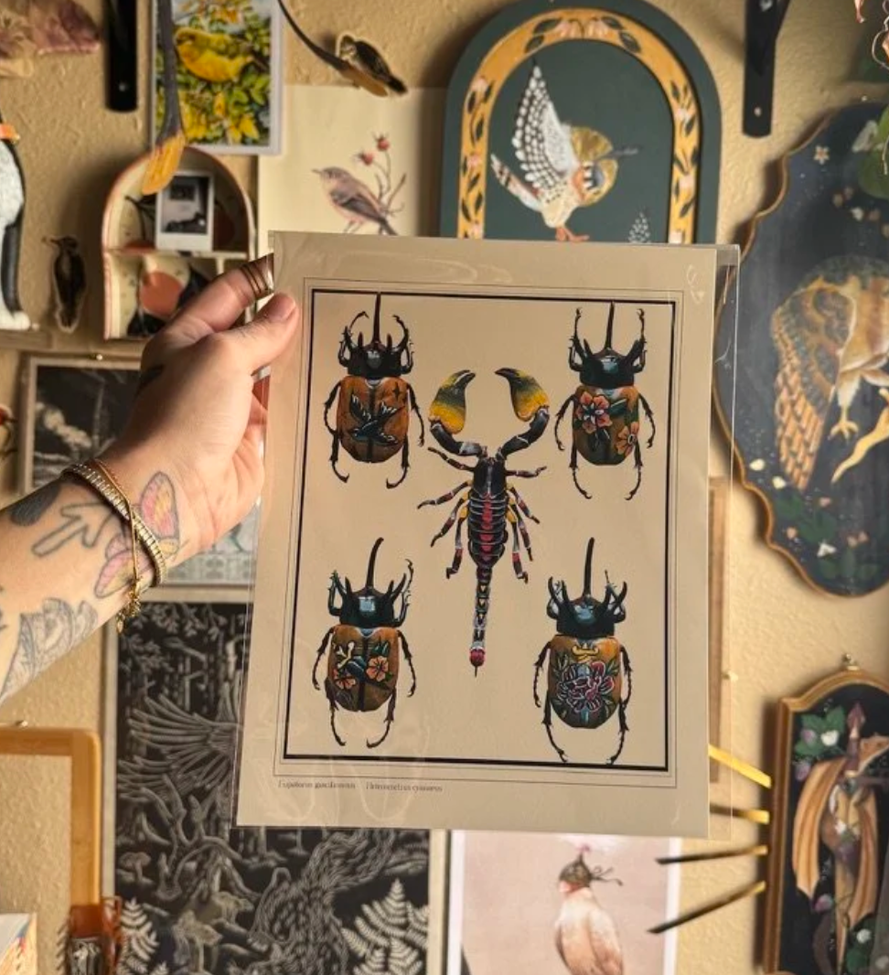 Of Moth & Flame "Tattoo Bugs" Print