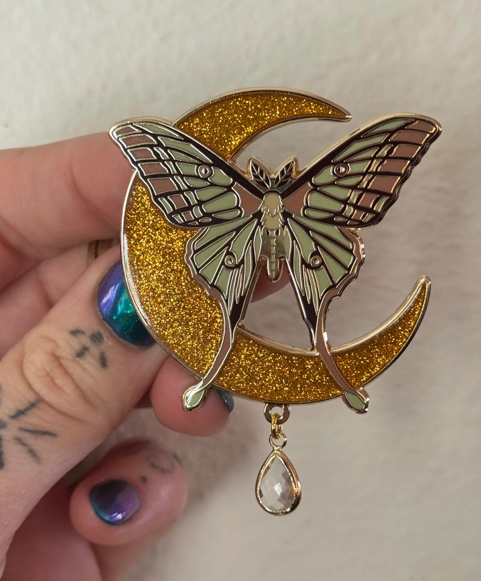 Of Moth & Flame "Hybrid Moon Moth" Enamel Pin