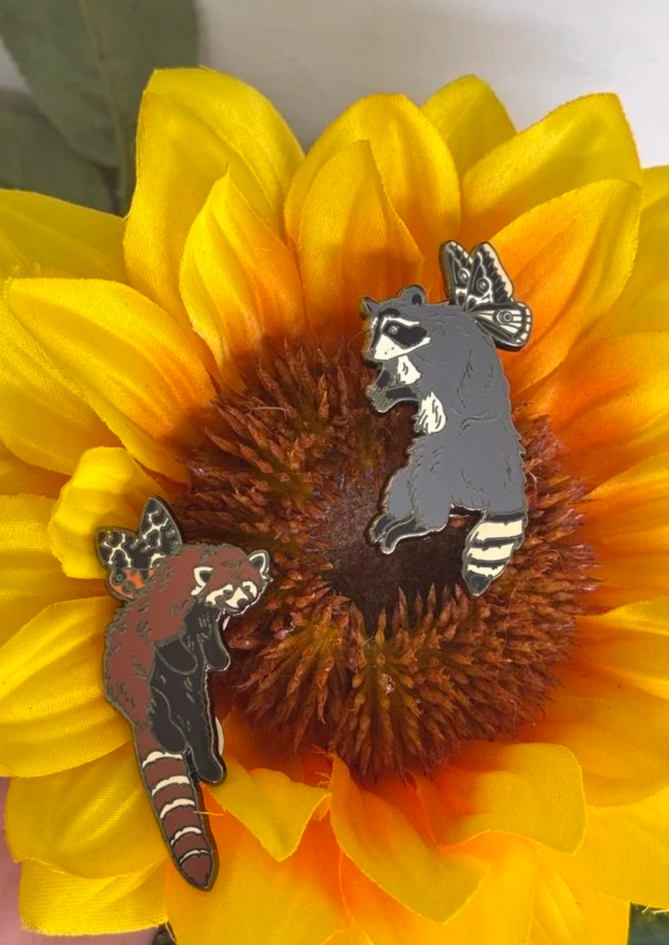 Of Moth & Flame "Raccoon Fairy" Enamel Pin