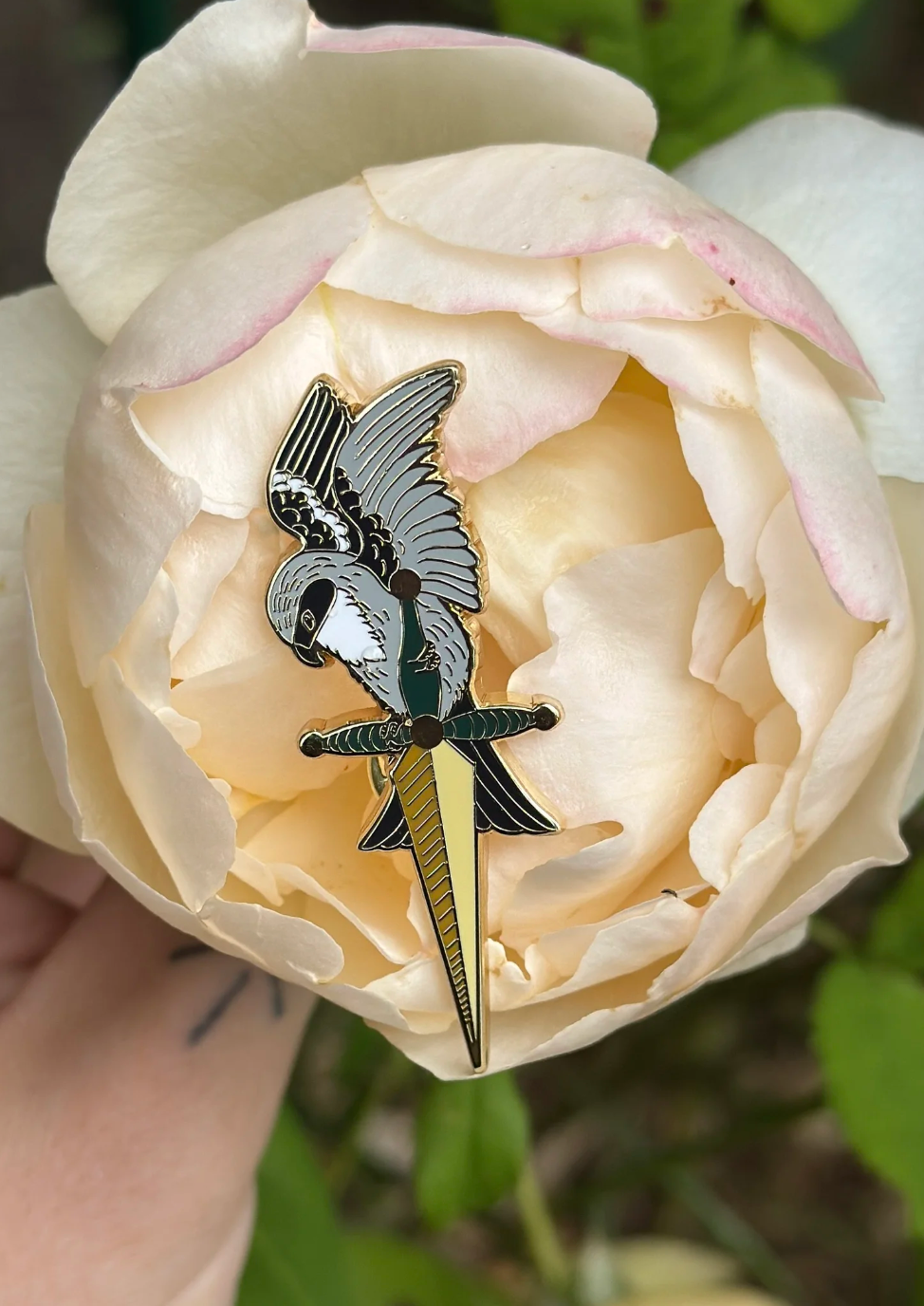 Of Moth & Flame "Shrike & Sword" Enamel Pin