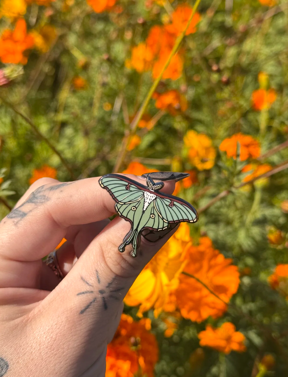 Of Moth & Flame "Luna Moth" Enamel Pin