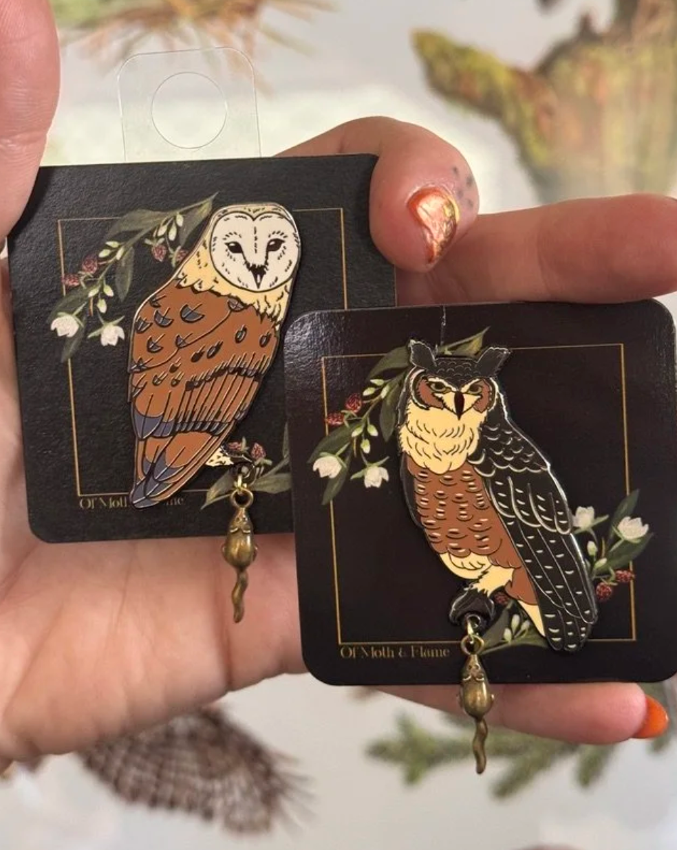 Of Moth & Flame "Great Horned Owl" Enamel Pin