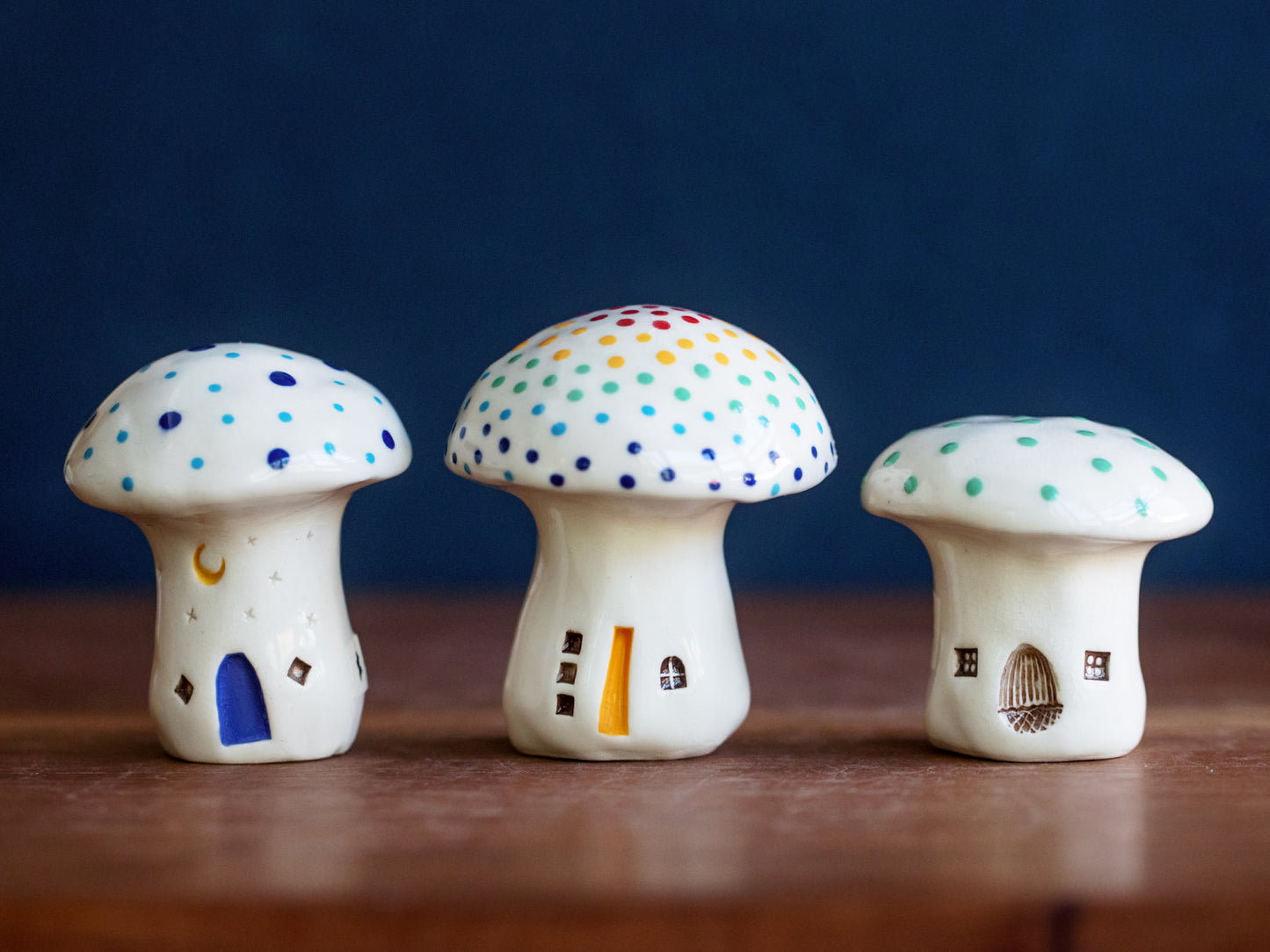 Snowpond Ceramics "Mushroom Houses 3-5"