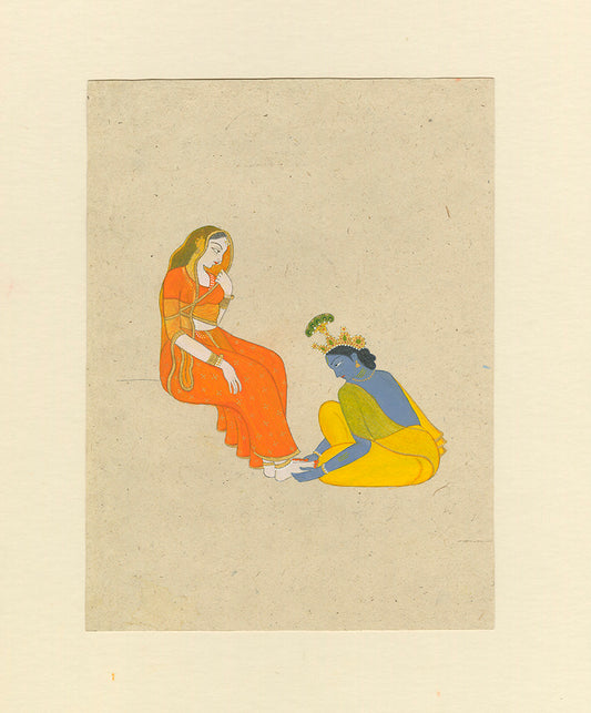 Roopini Venkatasubramanian "Symbol of Surrender - Krishna on Radha's Feet"