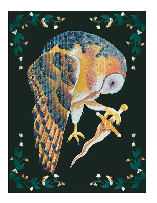 Of Moth and Flame "Barn Owl & Dagger" Print