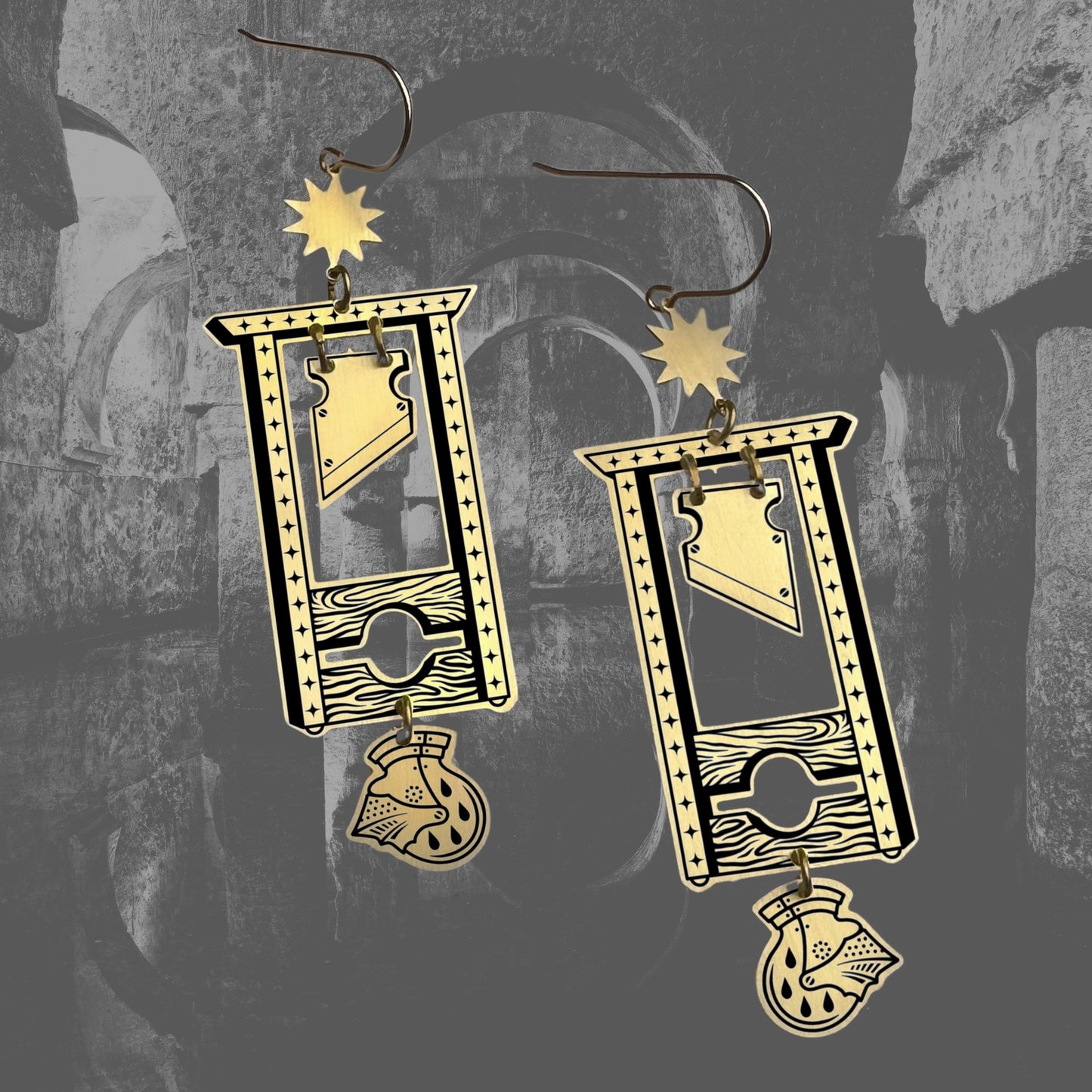 While Odin Sleeps "Guillotine" Earrings