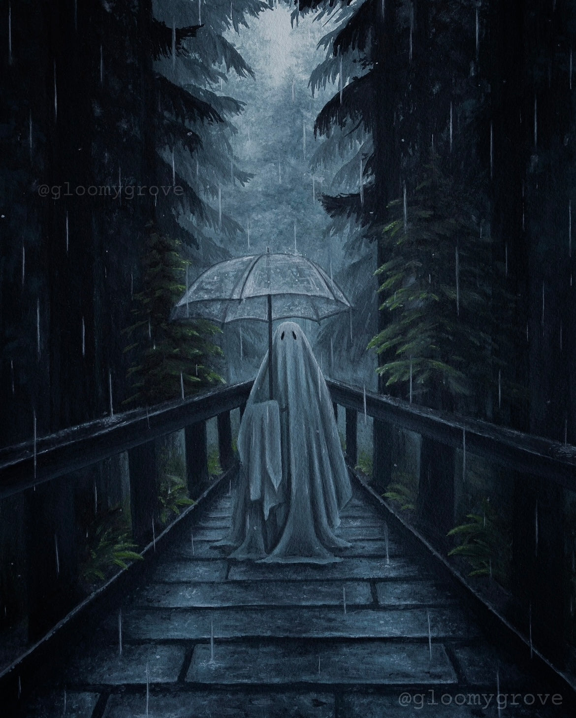 Gloomy Grove "Along the Way" Original Painting