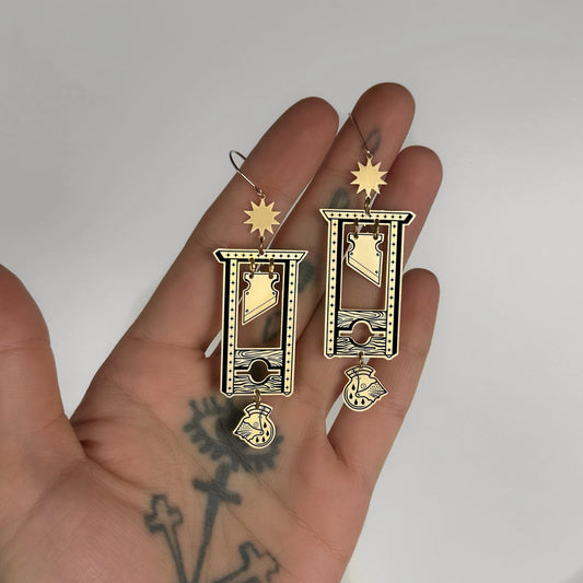 While Odin Sleeps "Guillotine" Earrings