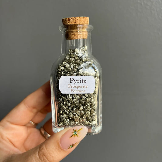 Pyrite Mineral Chip Jar