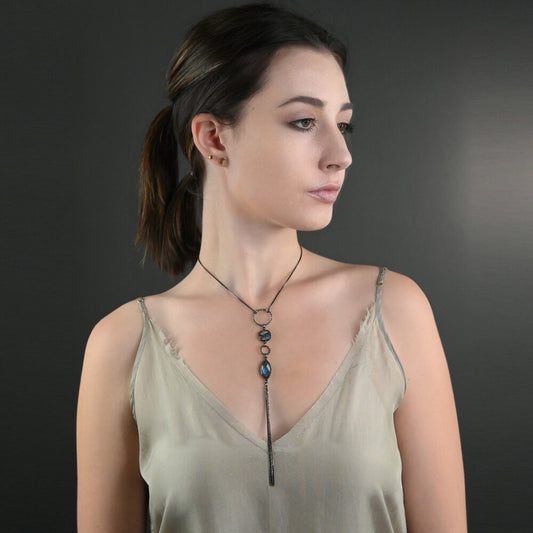 KBD Studios Double Moonstone Necklace *PRE-ORDER 10/15*