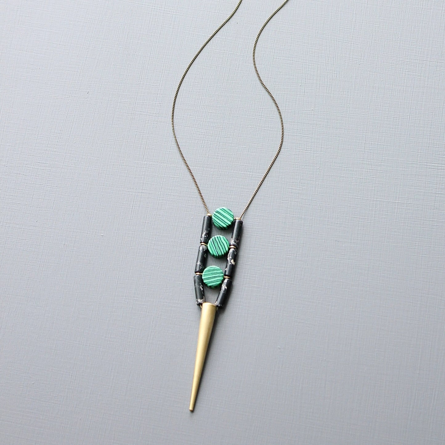 David Aubrey Malachite Spike Necklace