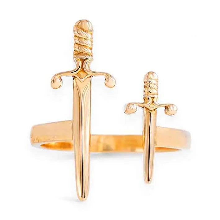 Nina Designs Bronze Adjustable Double Swords Ring *PRE-ORDER*