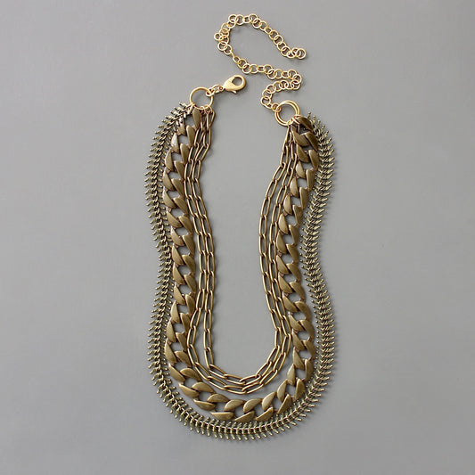 David Aubrey "Multi-Strand" Brass Necklace *PRE-ORDER*