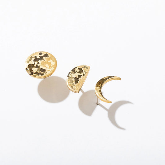 Larissa Loden Moon Trio Etched Stud Earrings