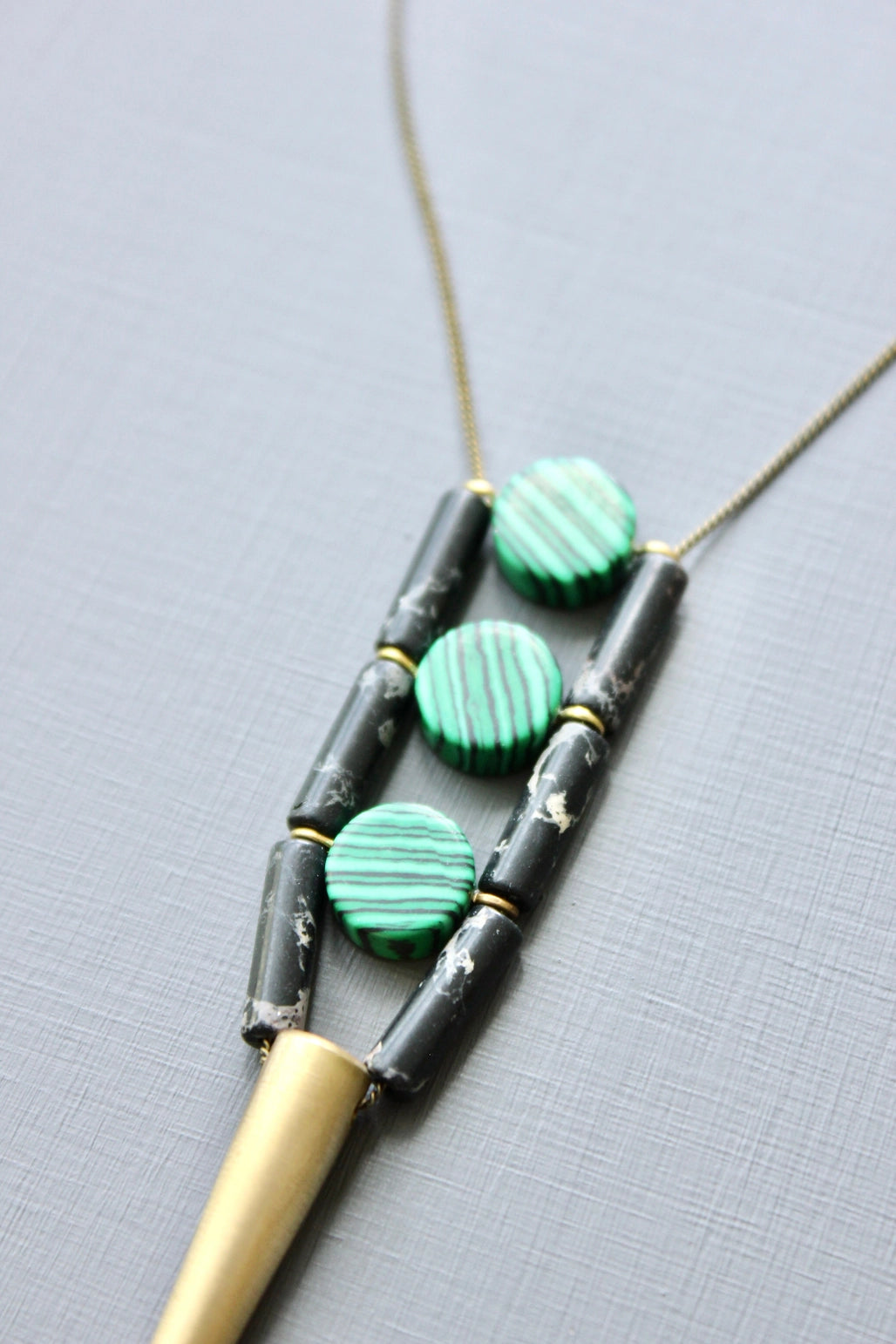 David Aubrey Malachite Spike Necklace