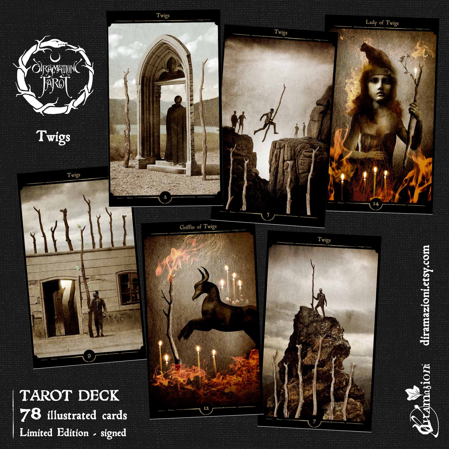 Jessica Angiulli and Lucio Mondini "Diramazioni" Tarot Deck