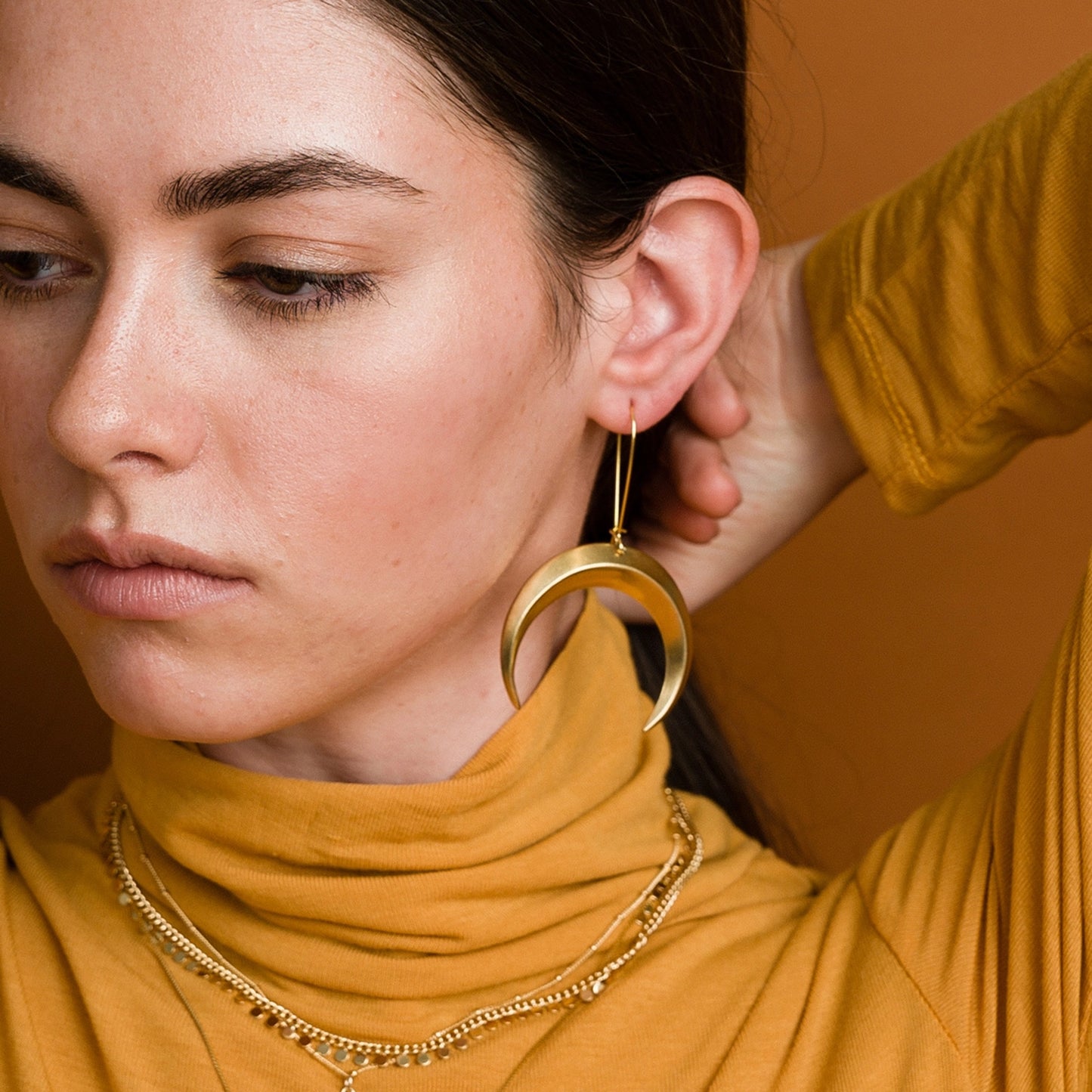 Larissa Loden "Eclipse" Crescent Moon Earrings