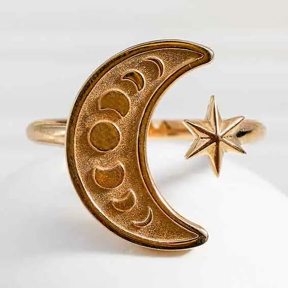 Nina Designs Bronze Adjustable Moon Phase Ring