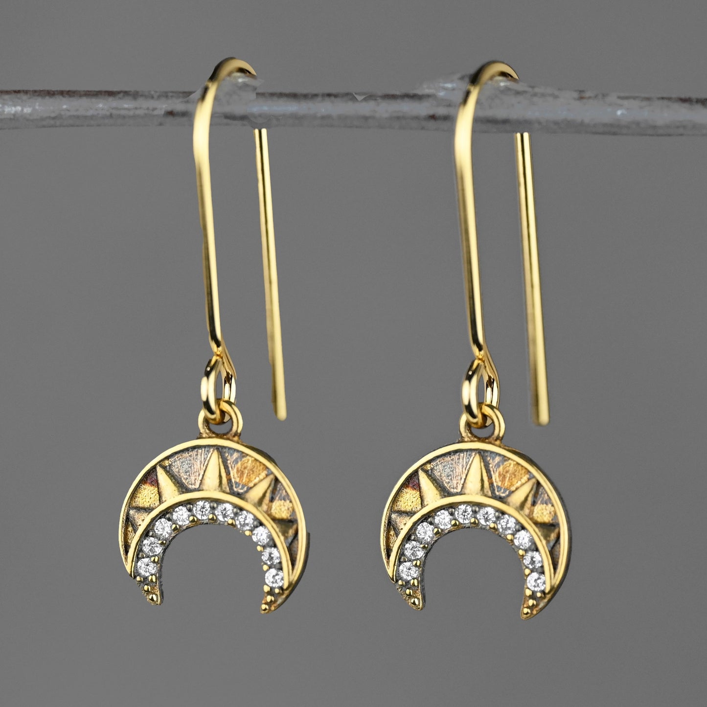KBD Studios Vintage Deco Crescent Earrings *PRE-ORDER 10/15*