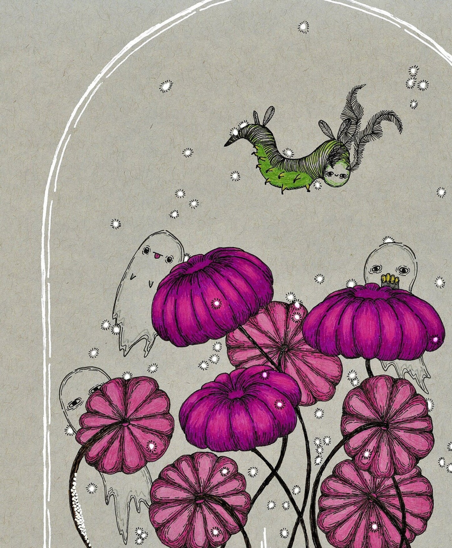 Barnacles and Moss "Purple Pinwheel Terrarium"