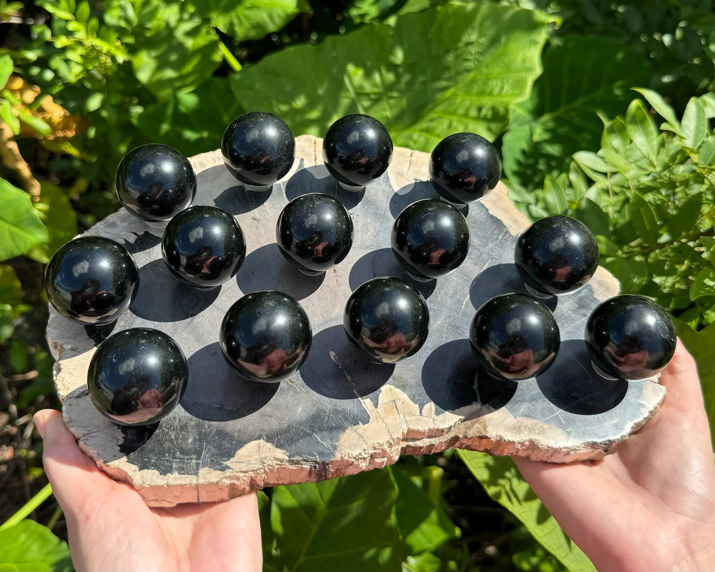 Black Obsidian Sphere w/Stand