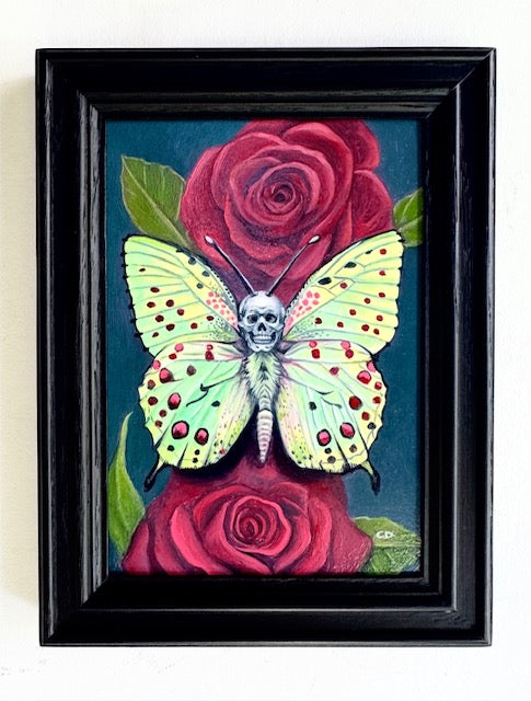 Cyndi Dodes "Skull Moth with Roses" (Online)