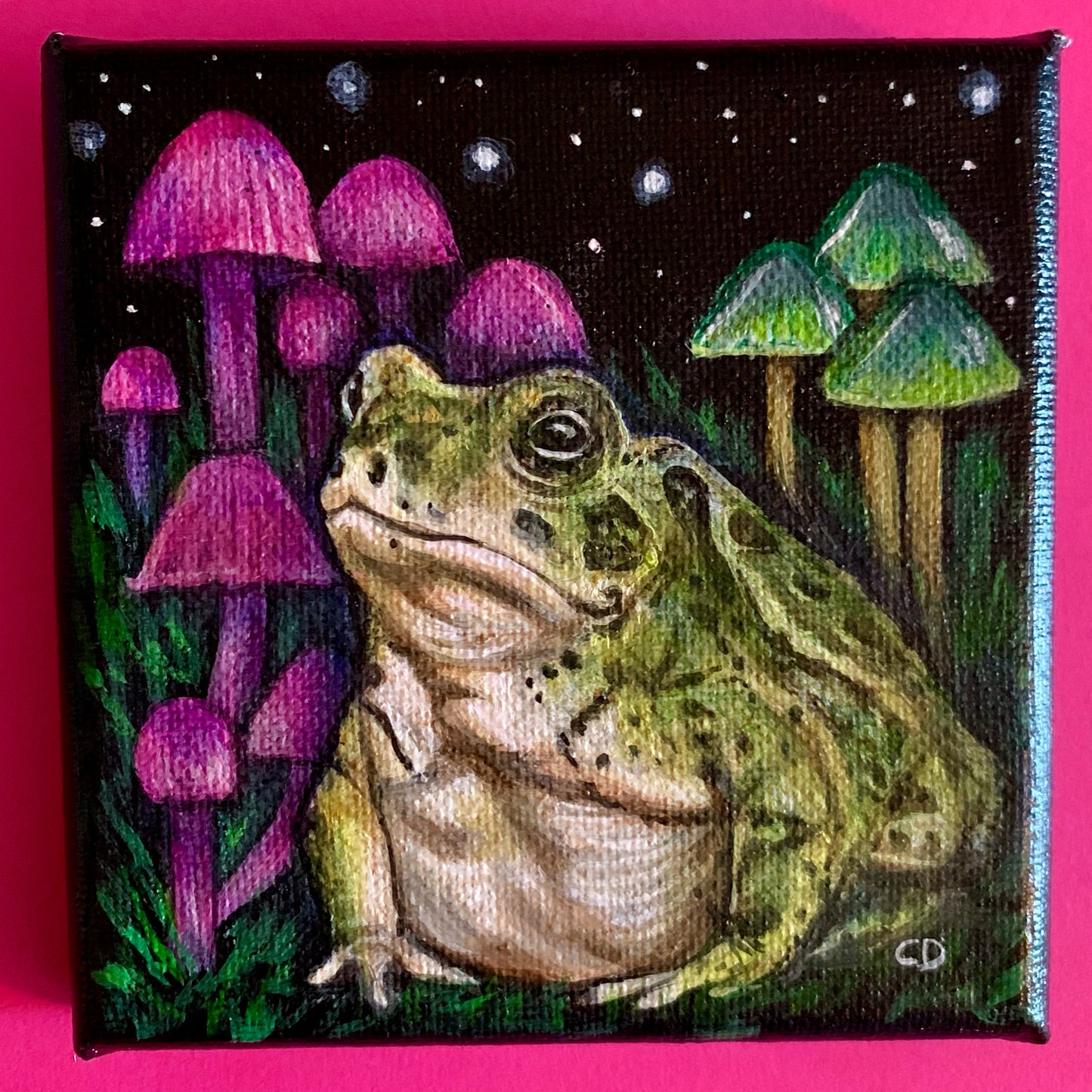 Cyndi Dodes "Toad with Cosmic Mushrooms"