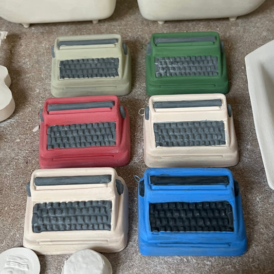 ceramic typewriter ornaments
