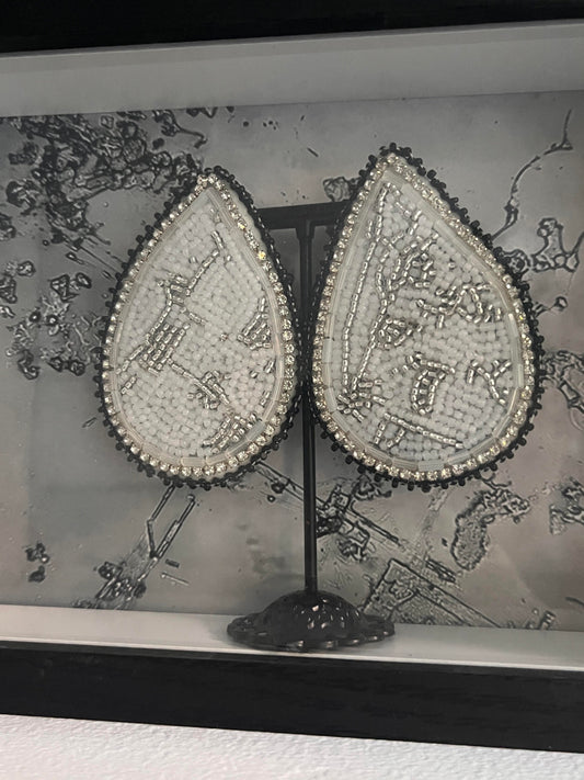 Audrey Medwayosh "Beaded Tear Drop Earrings"